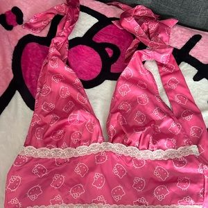 hello kitty wrap around crop top